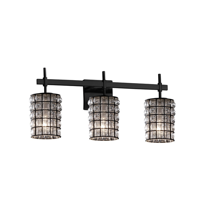 Justice Designs WGL-8413-10-GRCB-MBLK-LED3-2100 LED Bath Bar, Matte Black