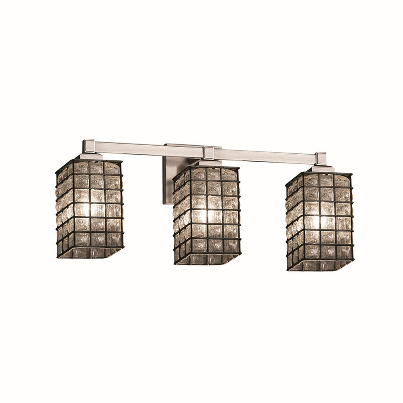 Justice Designs WGL-8433-15-GRCB-NCKL-LED3-2100 LED Bath Bar, Brushed Nickel