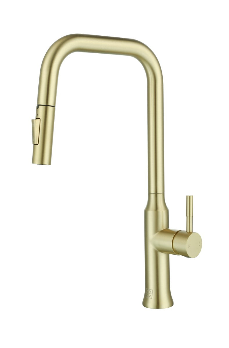 Elegant Lighting FAK-311BGD Kitchen Faucet, Brushed Gold