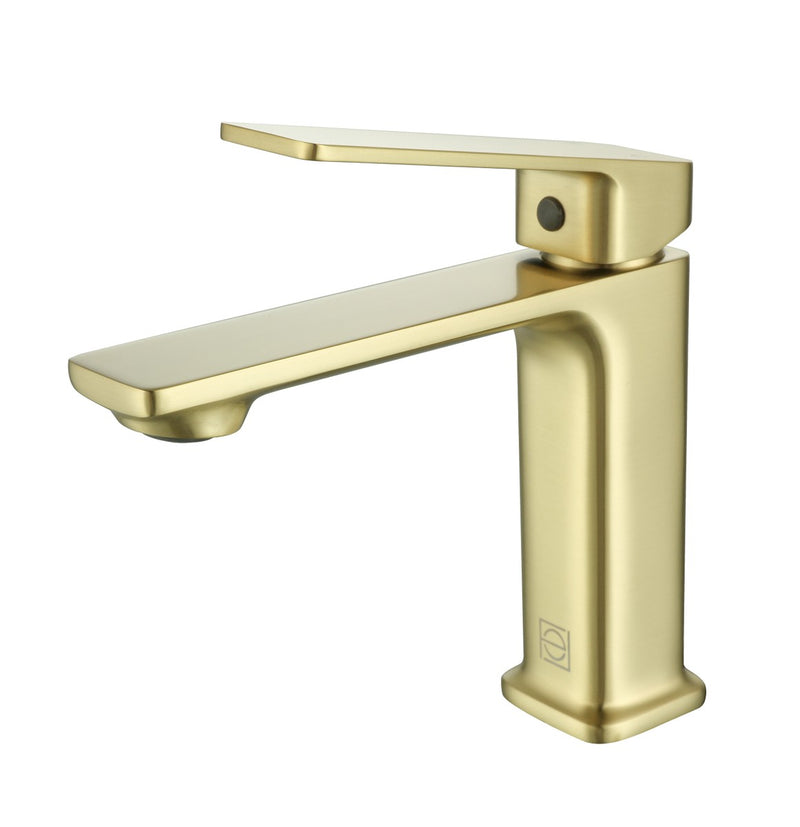 Elegant Lighting FAV-1004BGD Single Handle Bathroom Faucet, Brushed Gold