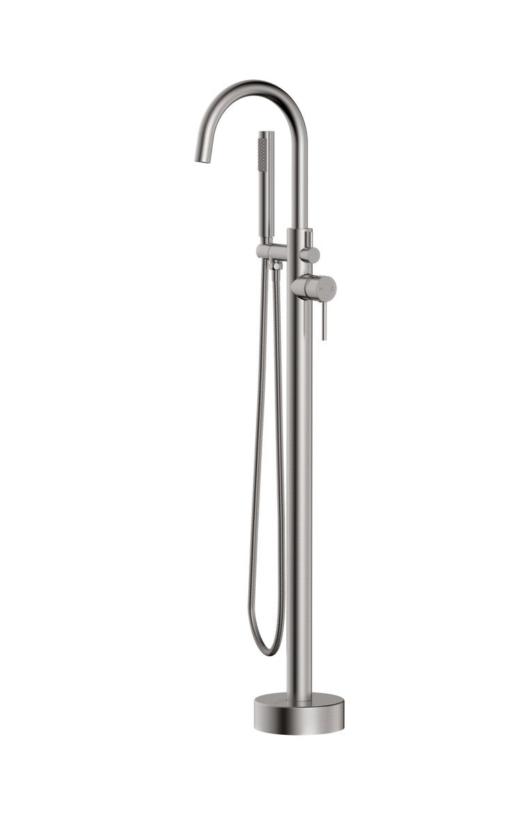 Elegant Lighting FAT-8001BNK Floor Mounted Roman Tub Faucet, Brushed Nickel