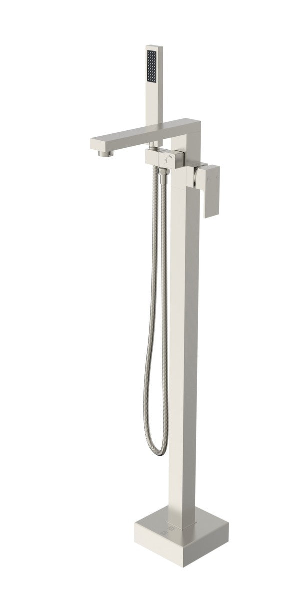 Elegant Lighting FAT-8002BNK Floor Mounted Roman Tub Faucet, Brushed Nickel