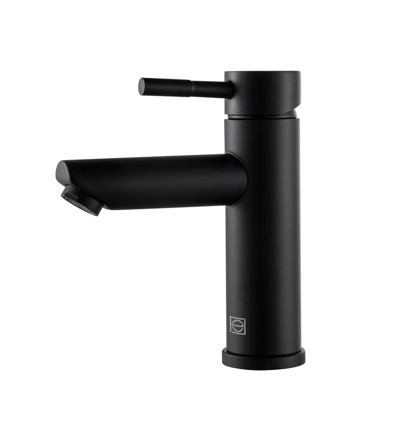 Elegant Lighting FAV-1008MBK Single Handle Bathroom Faucet, Matte Black