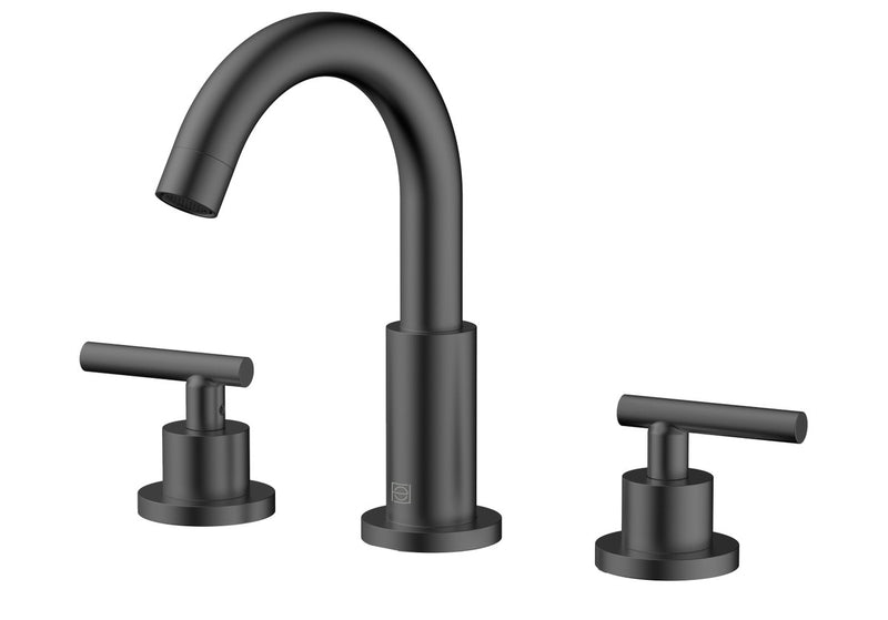 Elegant Lighting FAV-1009MBK Double Handle Bathroom Faucet, Matte Black