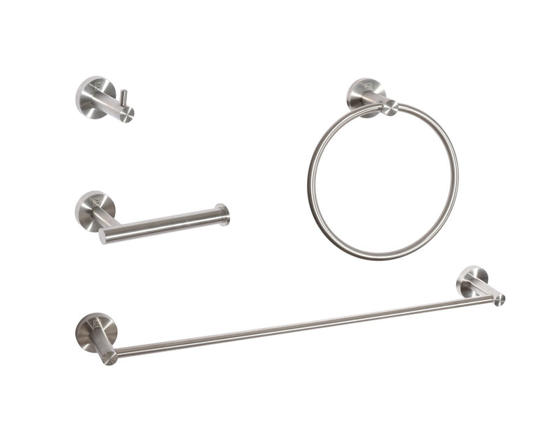 Elegant Lighting HWB-11S4BNK 4-Piece Bathroom Hardware Set, Brushed Nickel