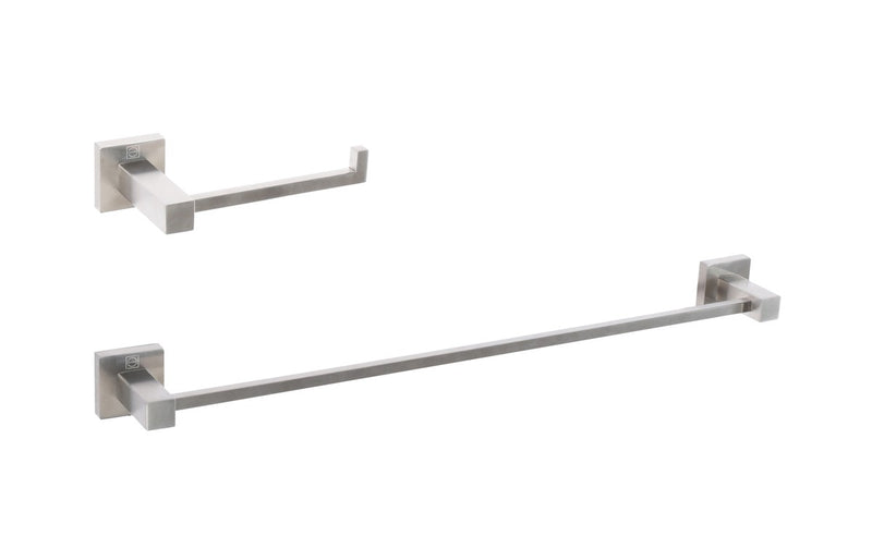Elegant Lighting HWB-12S2BNK 2-Piece Bathroom Hardware Set, Brushed Nickel