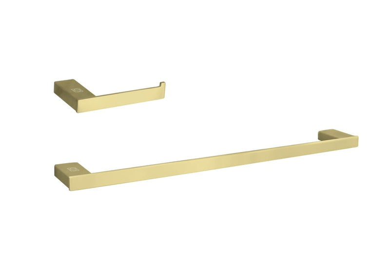 Elegant Lighting HWB-13S2BGD 2-Piece Bathroom Hardware Set, Brushed Gold