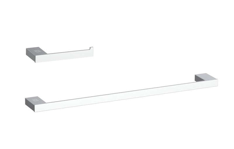 Elegant Lighting HWB-13S2PCH 2-Piece Bathroom Hardware Set, Chrome