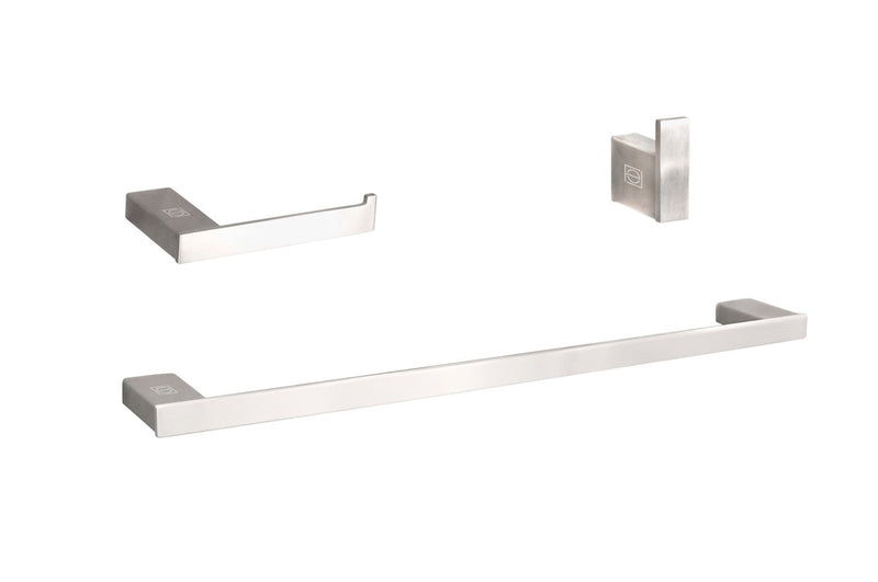 Elegant Lighting HWB-13S3HBNK 3-Piece Bathroom Hardware Set, Brushed Nickel
