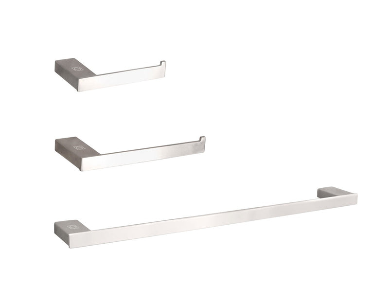 Elegant Lighting HWB-13S3RBNK 3-Piece Bathroom Hardware Set, Brushed Nickel