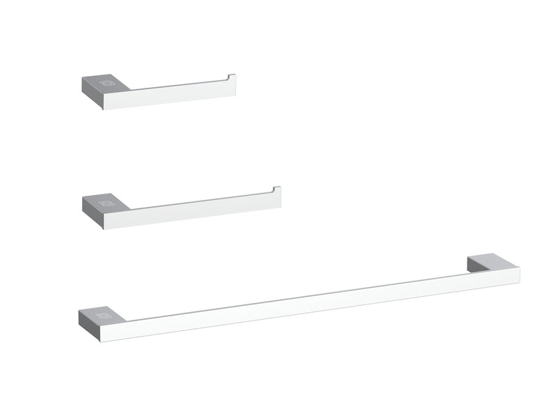Elegant Lighting HWB-13S3RPCH 3-Piece Bathroom Hardware Set, Chrome