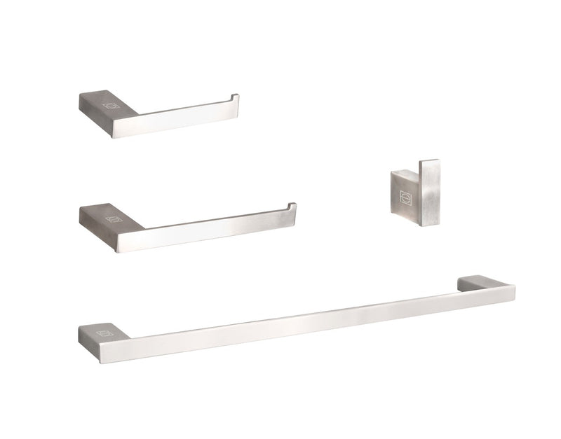 Elegant Lighting HWB-13S4BNK 4-Piece Bathroom Hardware Set, Brushed Nickel