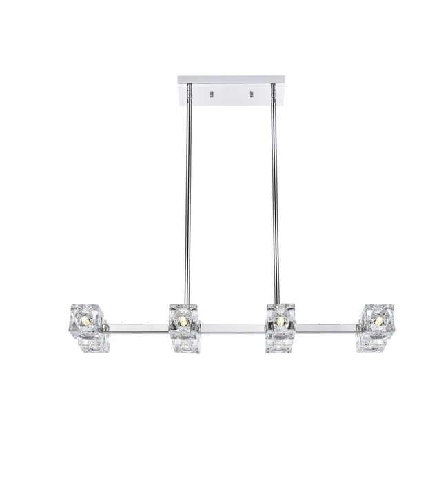 Elegant Lighting LD920D30C Eight Light Pendant, Chrome
