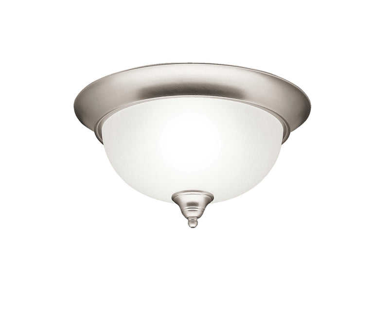 Kichler 8064NI Two Light Flush Mount, Brushed Nickel