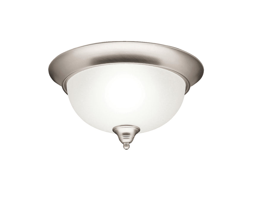Kichler 8064NI Two Light Flush Mount, Brushed Nickel