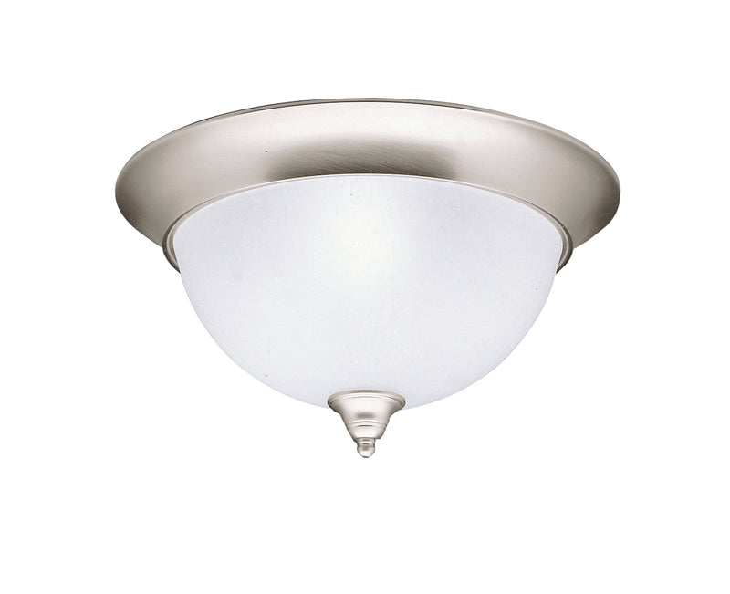 Kichler 8065NI Three Light Flush Mount, Brushed Nickel