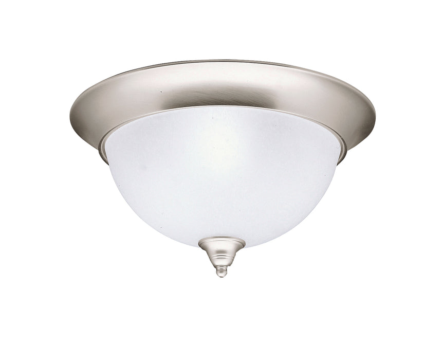 Kichler 8065NI Three Light Flush Mount, Brushed Nickel
