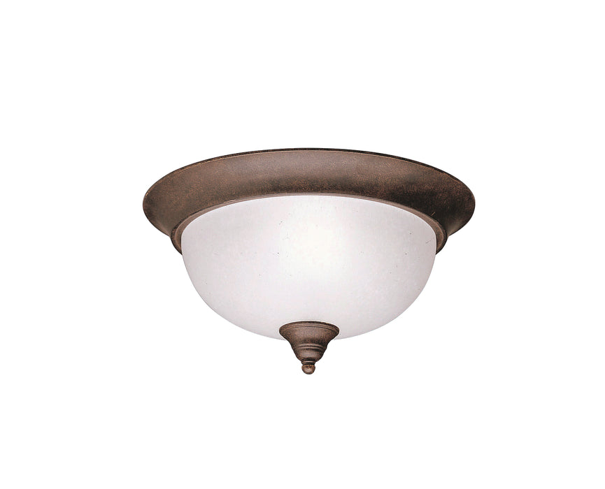 Kichler 8064TZ Two Light Flush Mount, Tannery Bronze