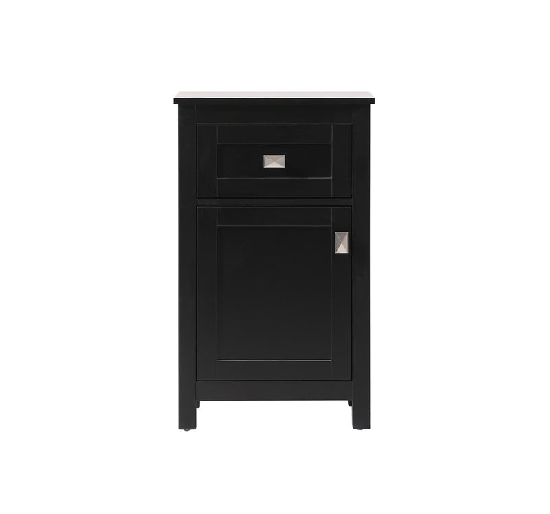 Elegant Lighting SC011830BK Bathroom Storage Freestanding Cabinet, Black