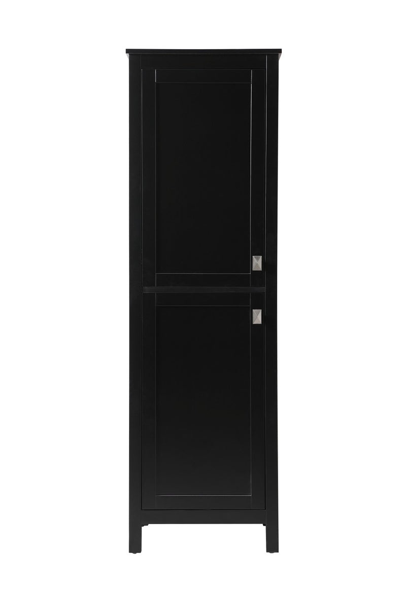 Elegant Lighting SC012065BK Bathroom Storage Freestanding Cabinet, Black