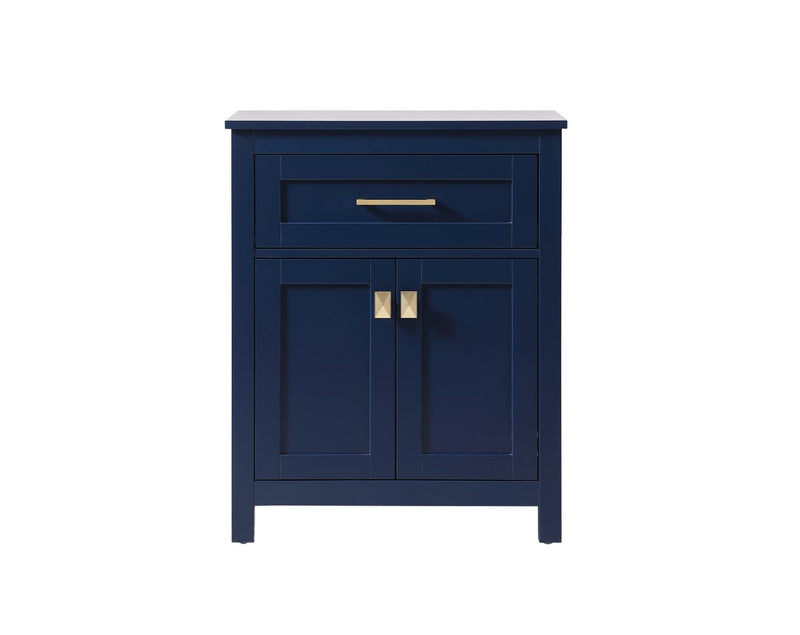 Elegant Lighting SC012430BL Bathroom Storage Freestanding Cabinet, Blue
