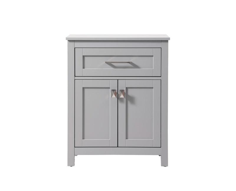 Elegant Lighting SC012430GR Bathroom Storage Freestanding Cabinet, Grey