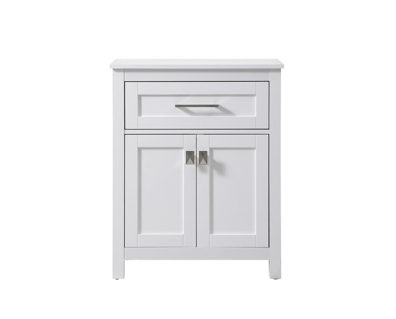 Elegant Lighting SC012430WH Bathroom Storage Freestanding Cabinet, White