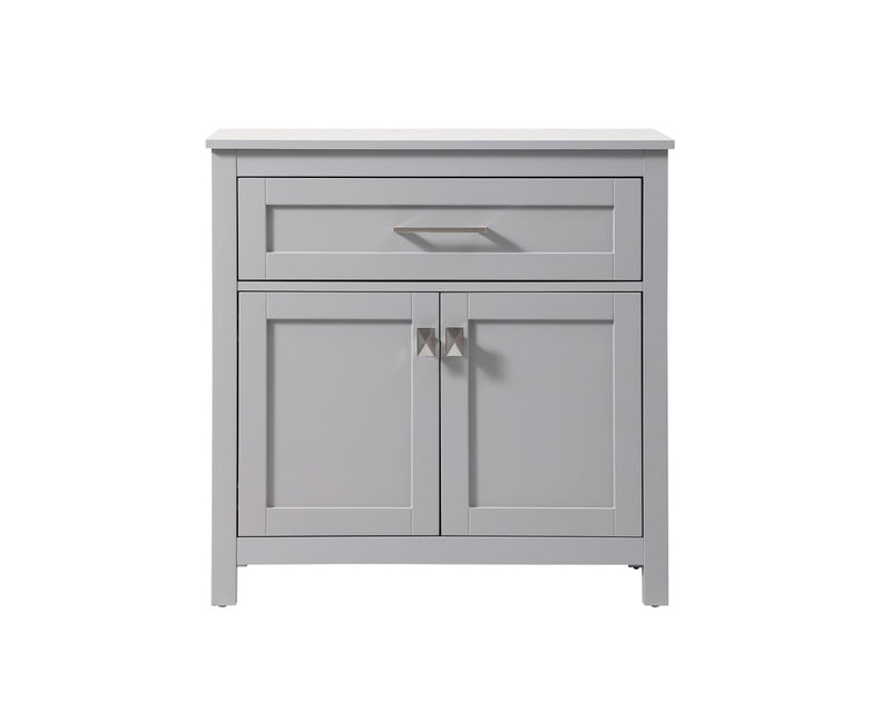 Elegant Lighting SC013030GR Bathroom Storage Freestanding Cabinet, Grey