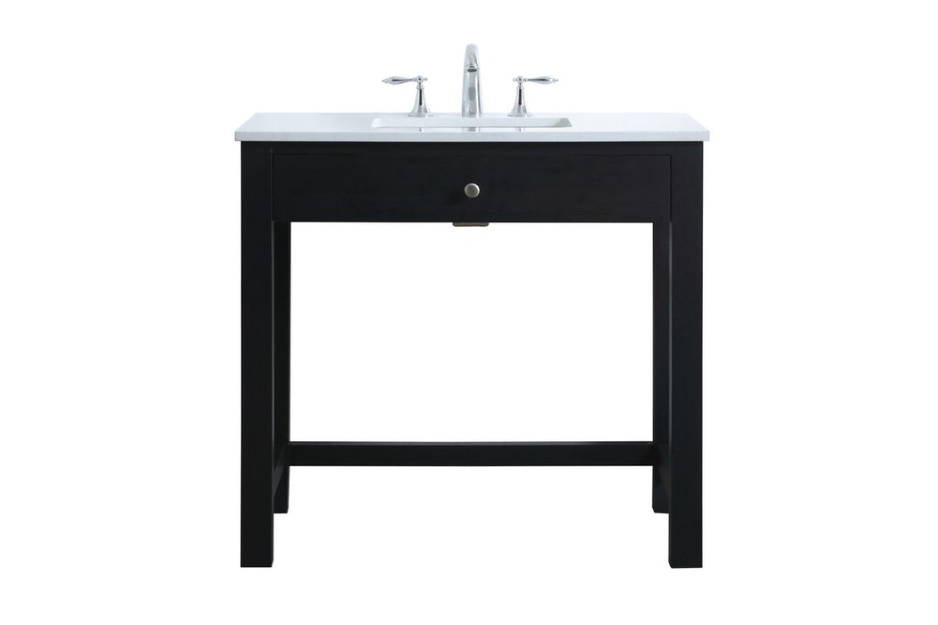 Elegant Lighting VF14836MBK Bathroom Vanity, Black