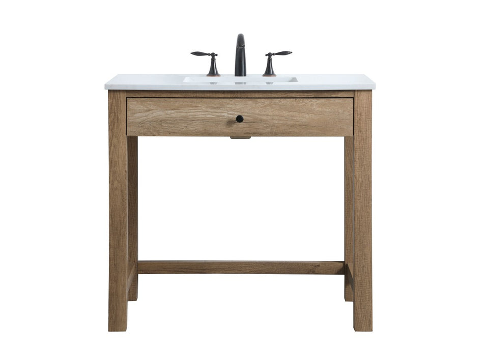 Elegant Lighting VF14836NT Bathroom Vanity, Natural Oak