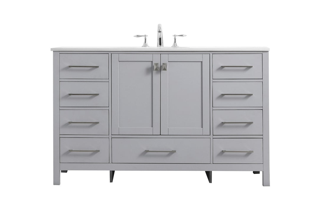 Elegant Lighting VF18854GR SIngle Bathroom Vanity, Grey
