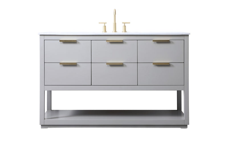 Elegant Lighting VF19254GR SIngle Bathroom Vanity, Grey