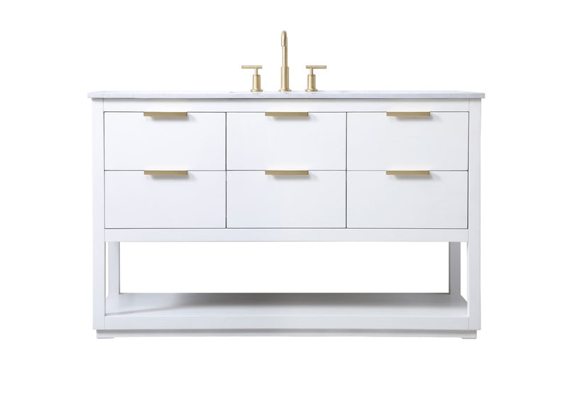 Elegant Lighting VF19254WH SIngle Bathroom Vanity, White