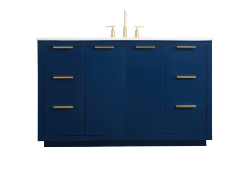 Elegant Lighting VF19454BL SIngle Bathroom Vanity, Blue
