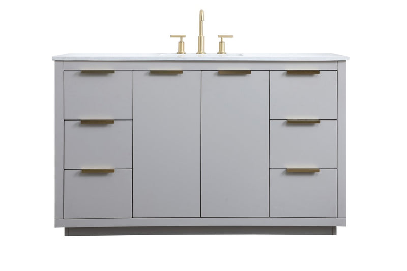 Elegant Lighting VF19454GR SIngle Bathroom Vanity, Grey