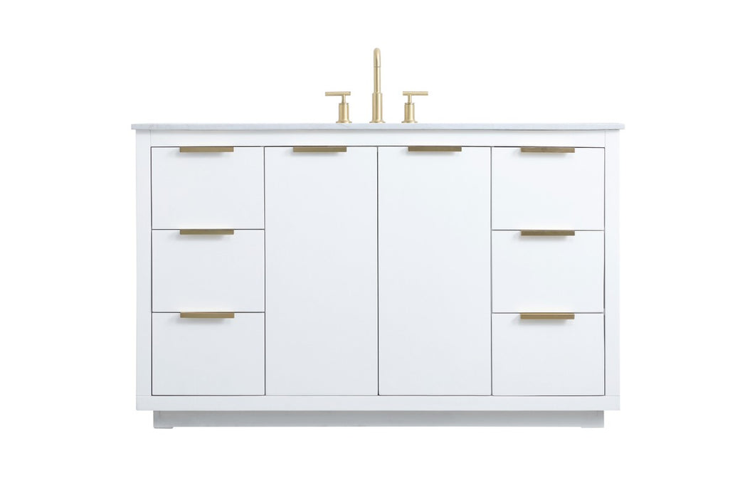 Elegant Lighting VF19454WH SIngle Bathroom Vanity, White