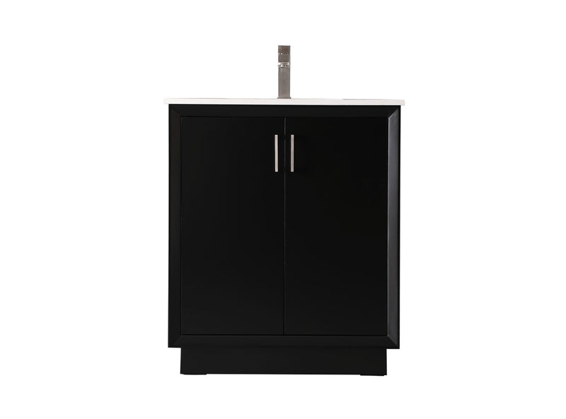 Elegant Lighting VF19630BK SIngle Bathroom Vanity, Black