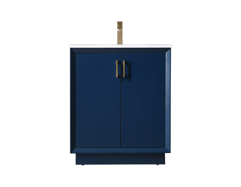 Elegant Lighting VF19630BL SIngle Bathroom Vanity, Blue