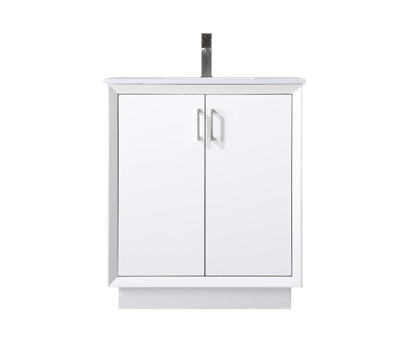 Elegant Lighting VF19630WH SIngle Bathroom Vanity, White