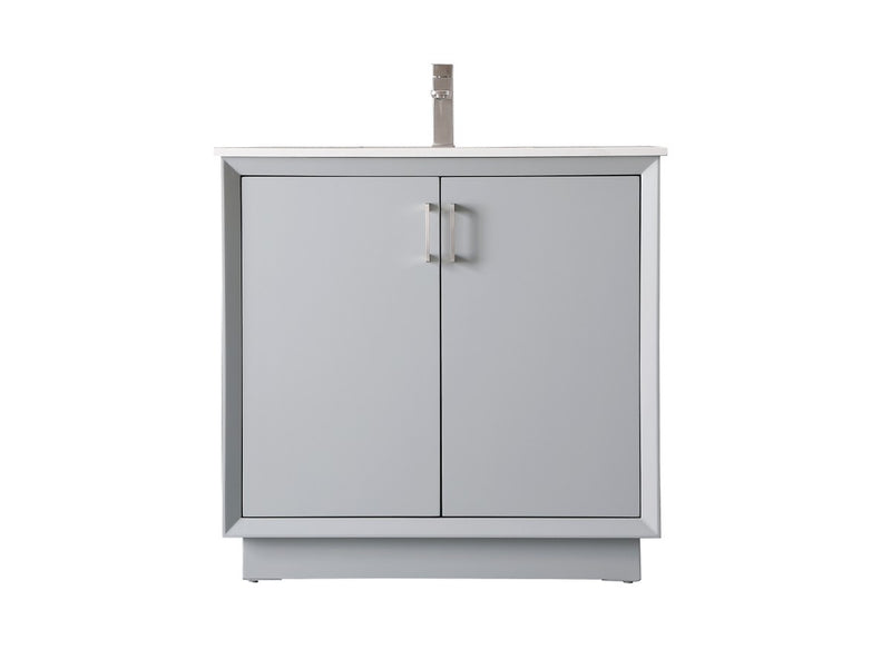 Elegant Lighting VF19636GR SIngle Bathroom Vanity, Grey