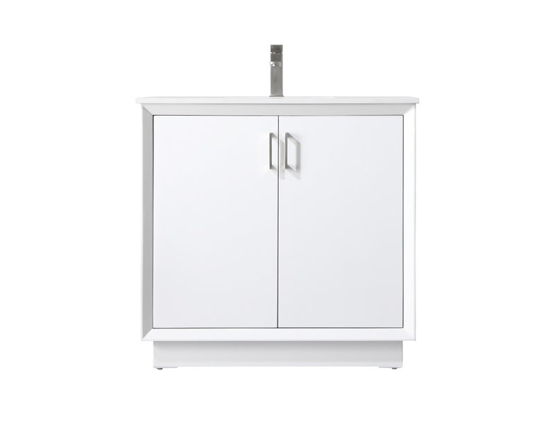 Elegant Lighting VF19636WH SIngle Bathroom Vanity, White