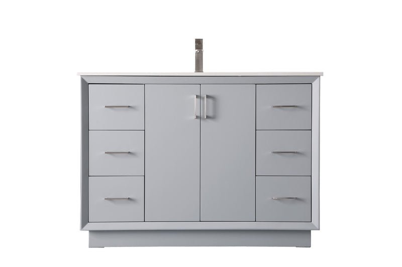 Elegant Lighting VF19648GR SIngle Bathroom Vanity, Grey