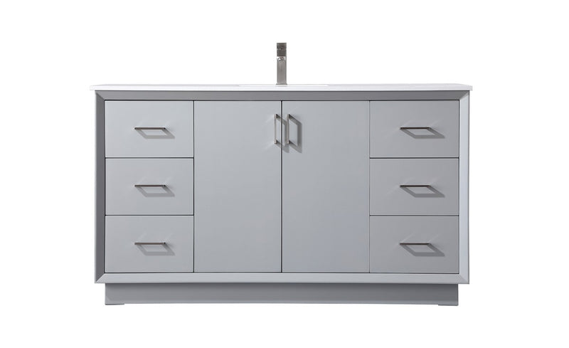Elegant Lighting VF19660GR SIngle Bathroom Vanity, Grey