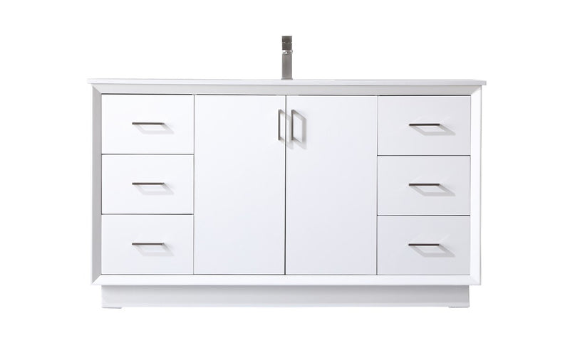 Elegant Lighting VF19660WH SIngle Bathroom Vanity, White
