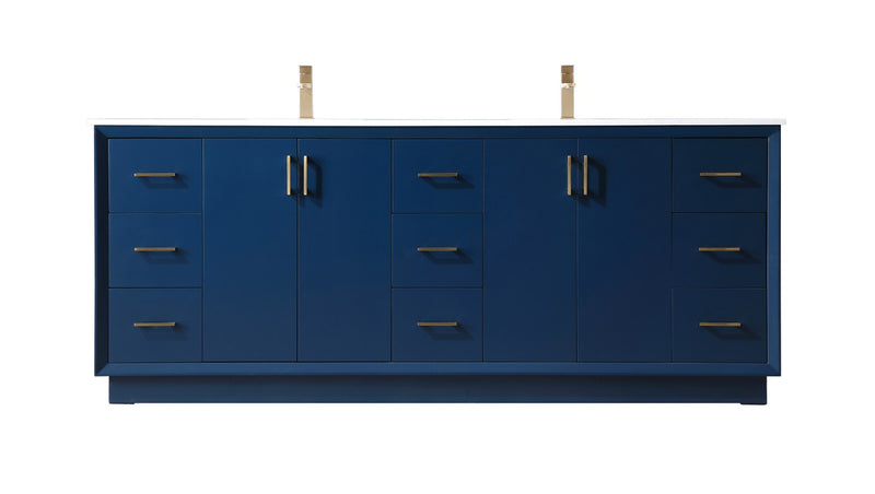 Elegant Lighting VF19684DBL Double Bathroom Vanity, Blue