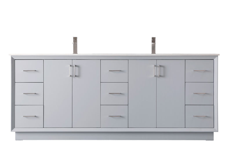 Elegant Lighting VF19684DGR Double Bathroom Vanity, Grey