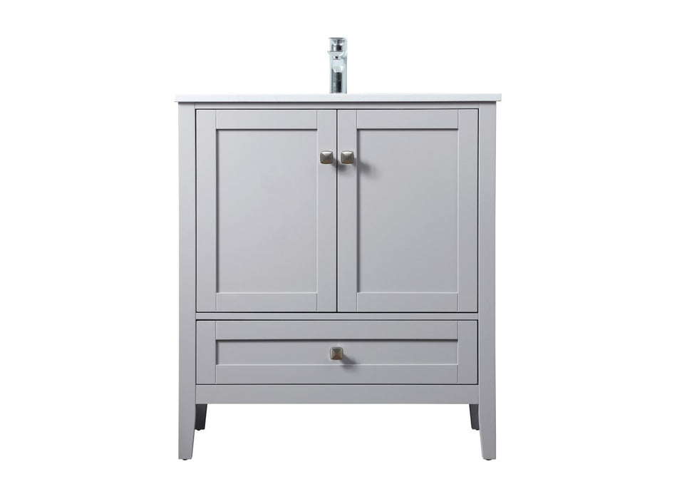 Elegant Lighting VF21130GR SIngle Bathroom Vanity, Grey