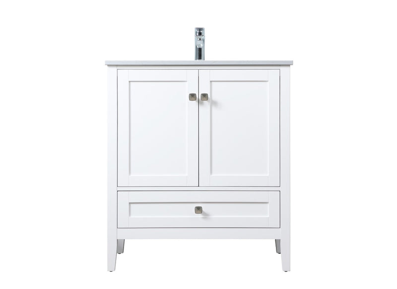 Elegant Lighting VF21130WH SIngle Bathroom Vanity, White