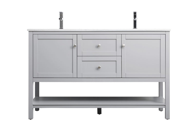 Elegant Lighting VF22254DGR Double Bathroom Vanity, Grey