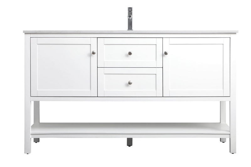 Elegant Lighting VF22260WH SIngle Bathroom Vanity, White